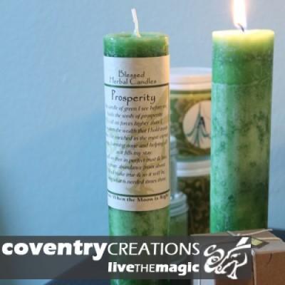 Prosperity Blessed Herbal Candle